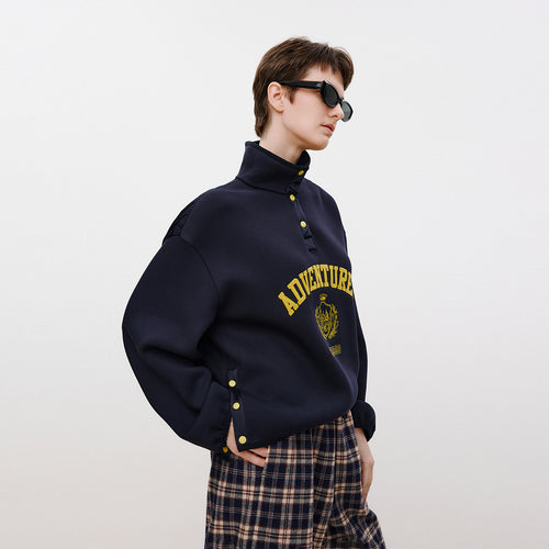 Slogan Navy Sweatshirt