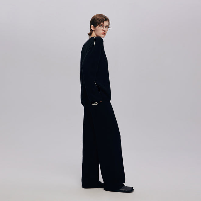 Silk cashmere trousers