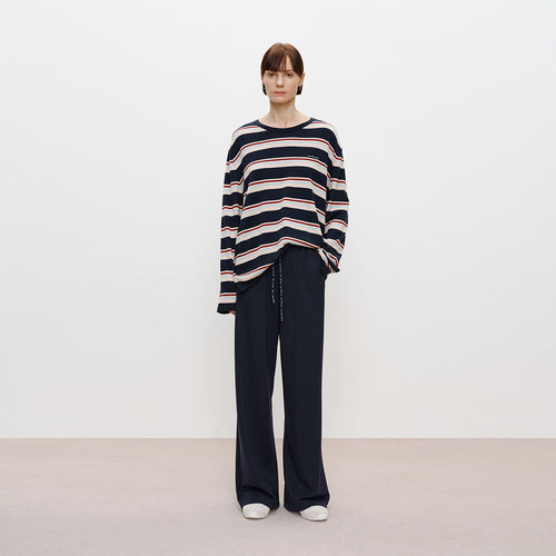 Sea Salt Raspberry Stripe Sweater
