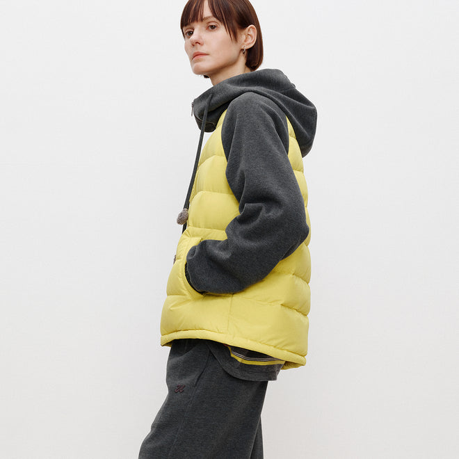 Grey & Yellow Down Jacket