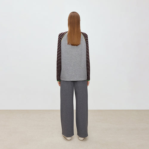 Carbon Gray Straight-Leg Sweatpants
