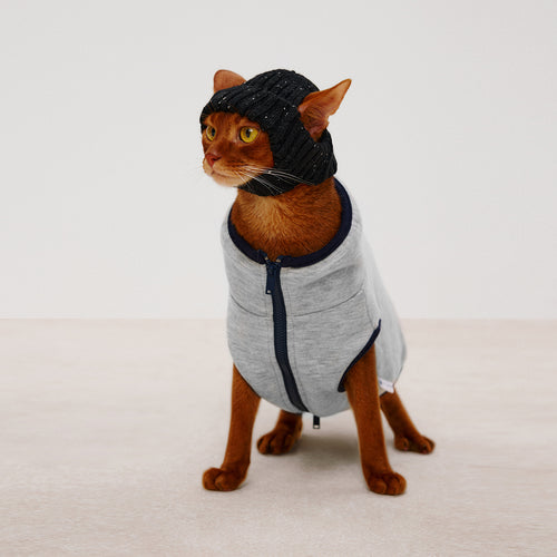 Cat Fleece Zip-Up Hoodie