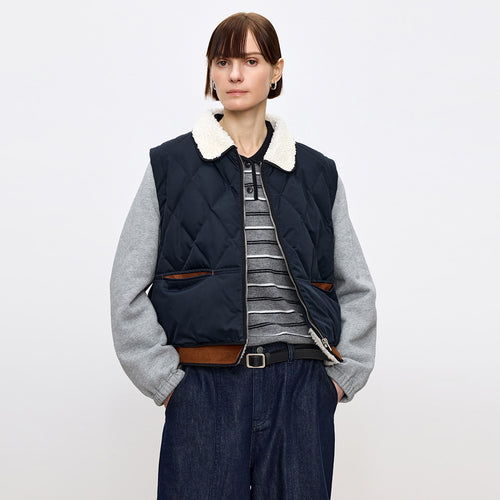 Mock-Layer Collar Down Jacket