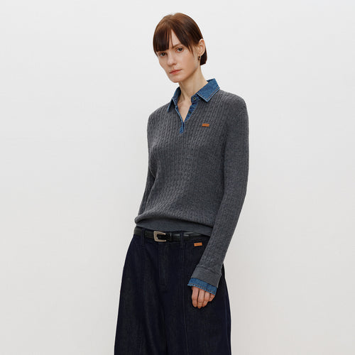 Oreo Mock-Layer Sweater