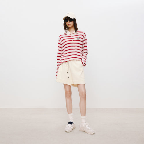 Cat Stripe Polo Sweater