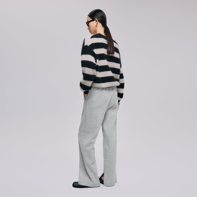Classic Black and White Stripe Cardigan