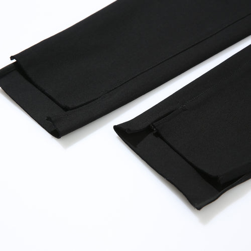 Pantalon crayon polyvalent en coton stretch noir