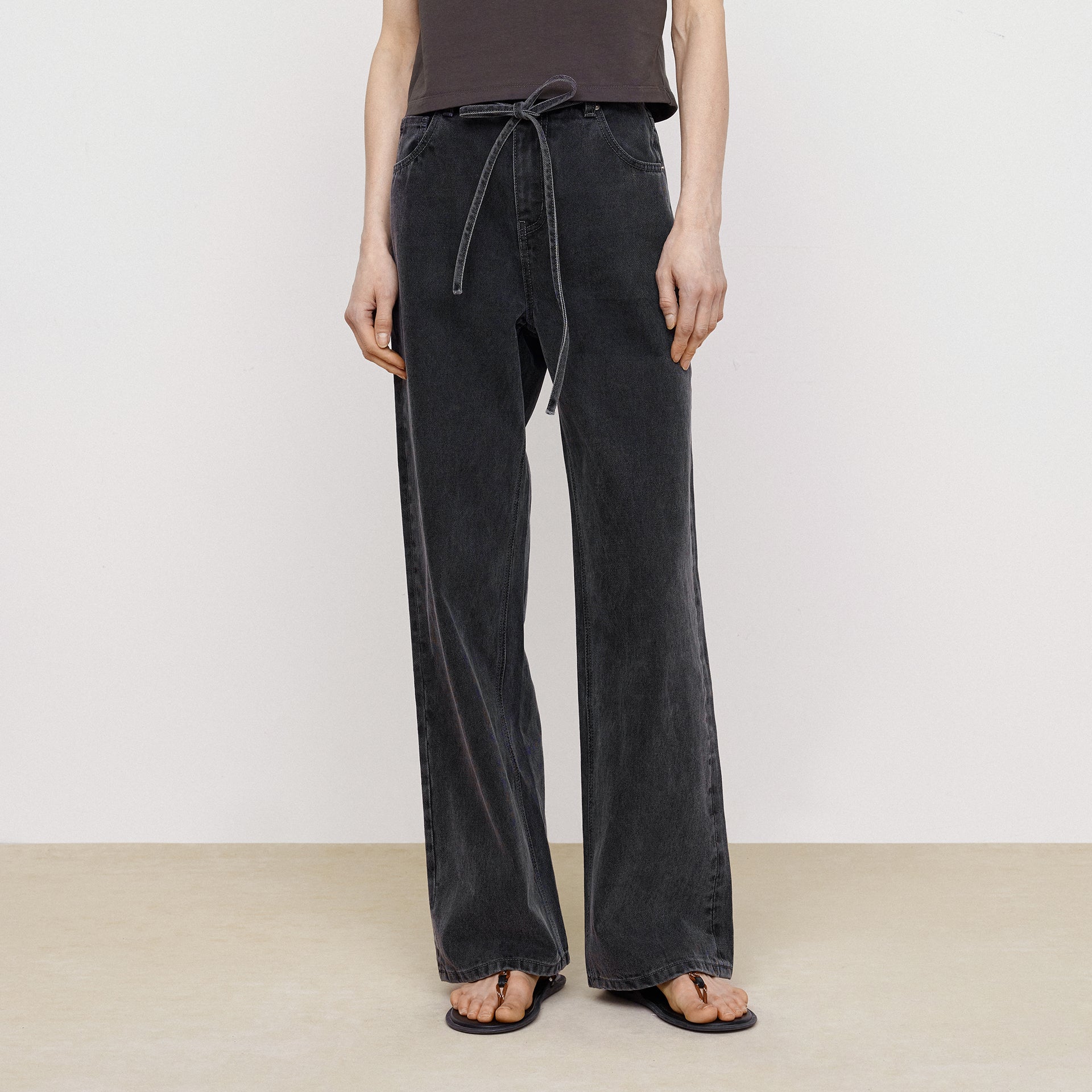 【SATIIIZ】Elas Ethnic Slacks Onyx S+S High-Waist Leggings – Eloisa Label