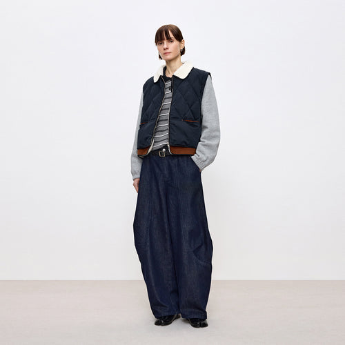 Mock-Layer Collar Down Jacket