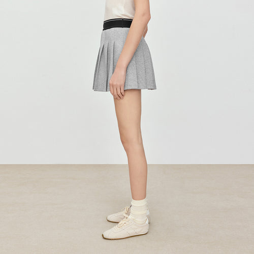 Prep-Style Pleated Skirt