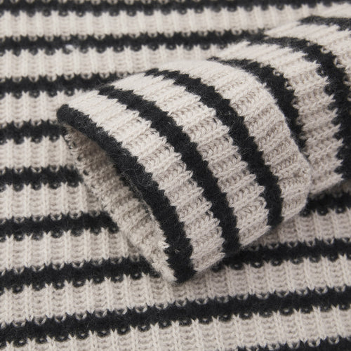 High Neck Striped Sweater