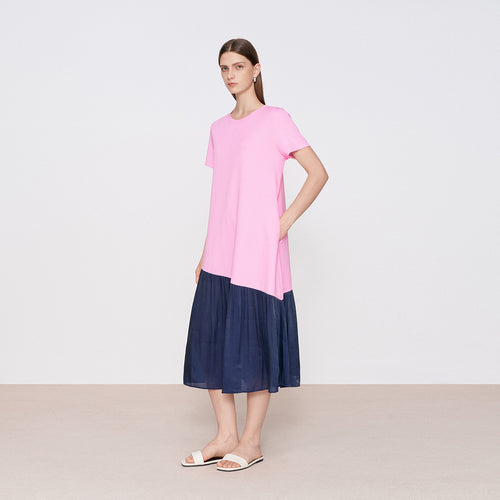 Blush Pink Color-Block Dress