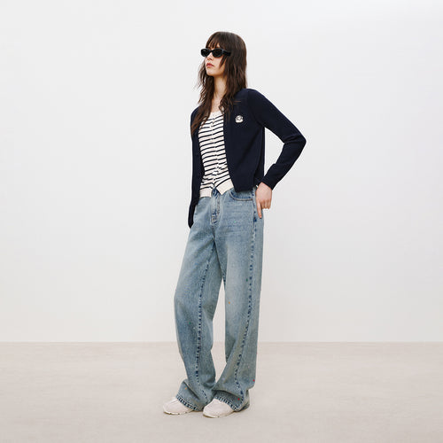 Cat Mock-Layer Cardigan