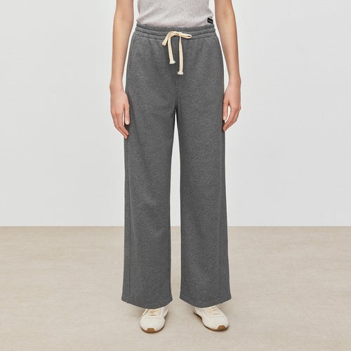 Carbon Gray Straight-Leg Sweatpants