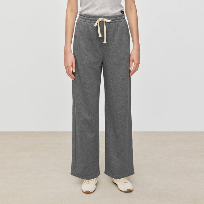 Carbon Gray Straight-Leg Sweatpants