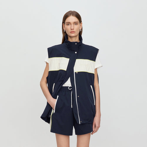 Deauville Blue Color-Block Vest