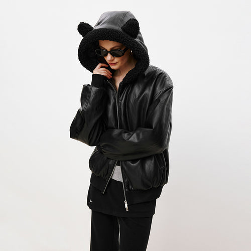 Cat Ear Hooded Puffer Jacket