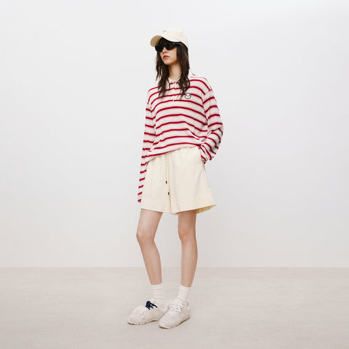 Cat Stripe Polo Sweater