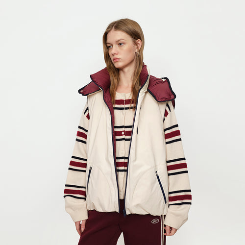 Wine Stained Cherry Double-Sided Down Vest