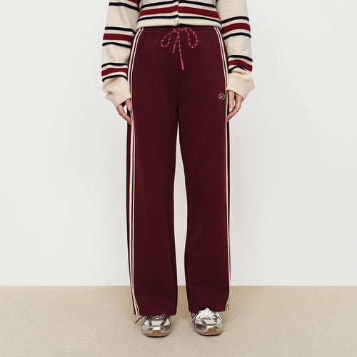 Wine Stained Cherry Straight Leg Pants