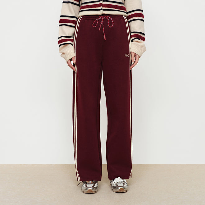 Wine Stained Cherry Straight Leg Pants