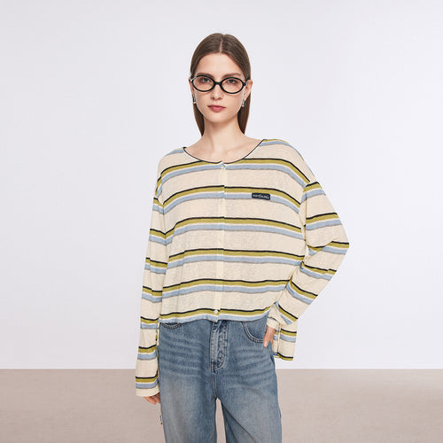 Mint Sea Salt Stripe Top Shirt