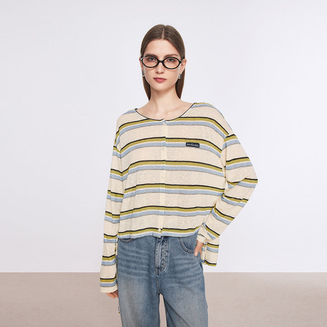 Mint Sea Salt Stripe Top Shirt
