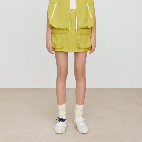 Mango Yellow Utility Skirt