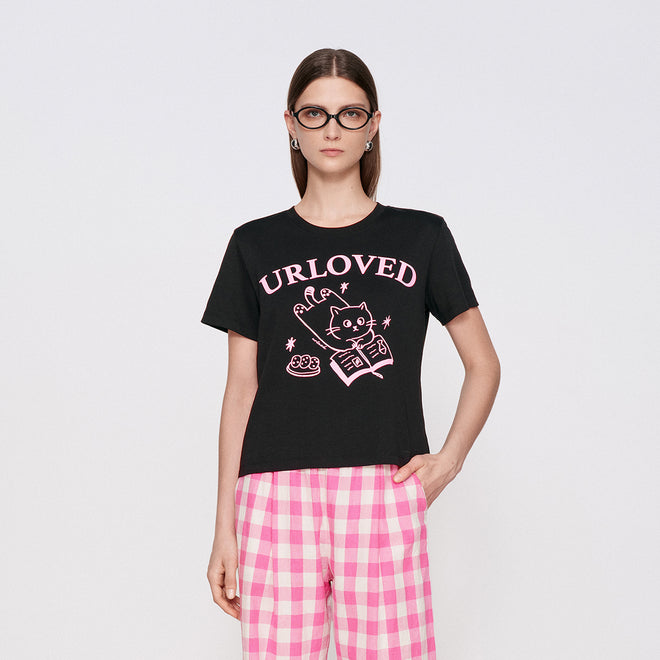 Reading Cat Graphic Tee