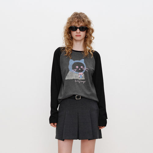 U.dengdeng Hooded Cat Tee