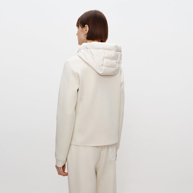 Hoodie-Panel Down Jacket