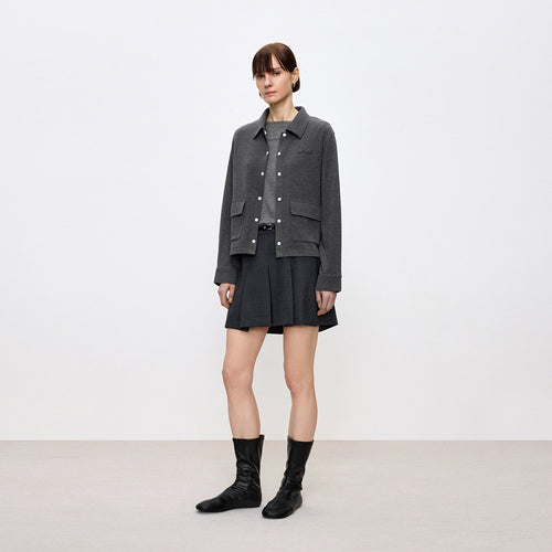 MIU-Style Pleated Skirt