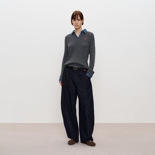 Oreo Mock-Layer Sweater