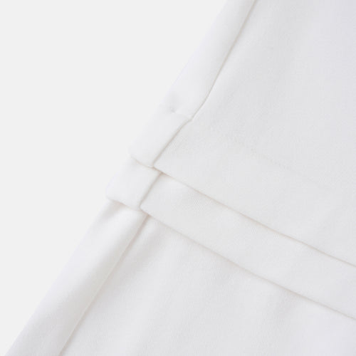 Lace Hem Tee Blouse White