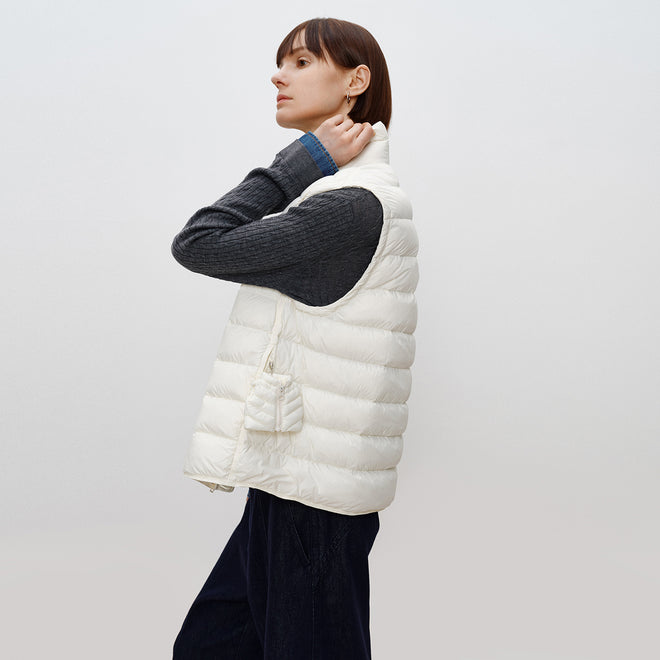Ribbed Down Vest