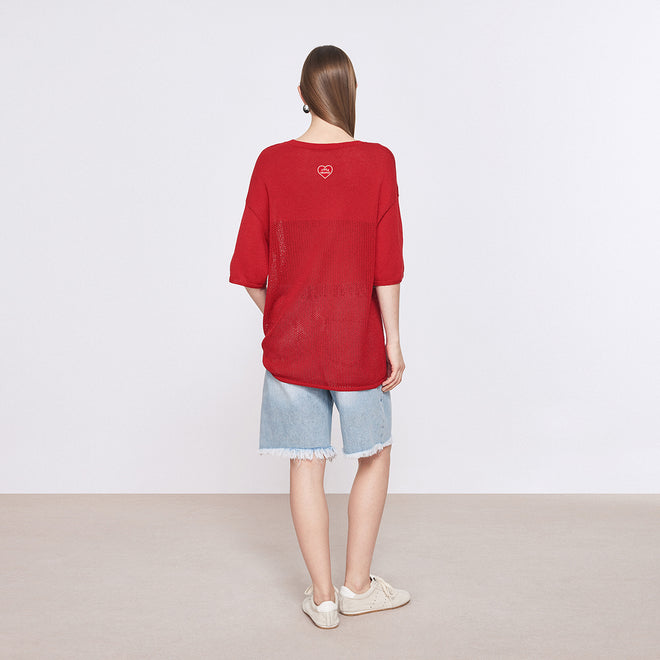 Sun-Dried Tomato Red Sweater