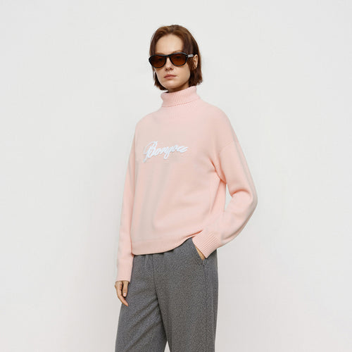 Sakura Powder Milk Jelly High Neck Sweater