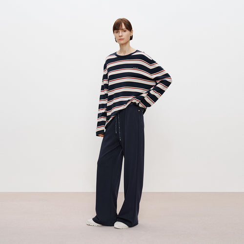 Sea Salt Raspberry Stripe Sweater