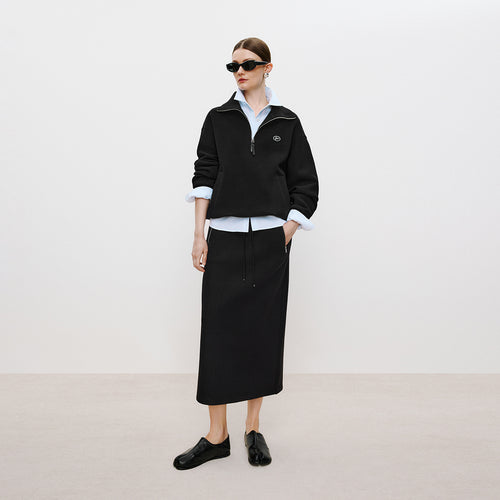 Black Sweatshirt Dress