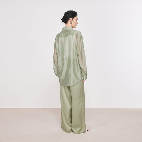 Misty Sheer Tie Blouse