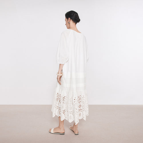 Summer Vacation Embroidered Dress