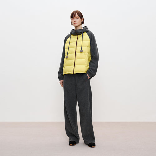 Grey & Yellow Down Jacket