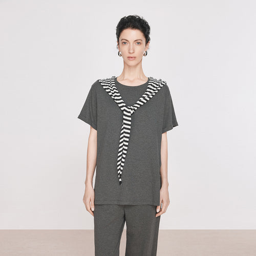 Striped Shawl Tee