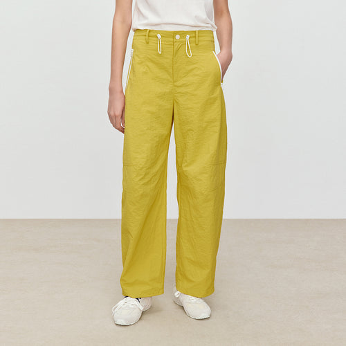 Mango Yellow Relaxed Pants
