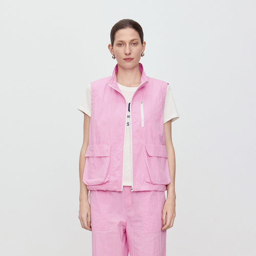 Rose Pink Cargo Vest