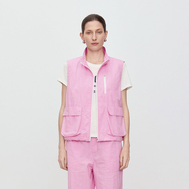 Rose Pink Cargo Vest