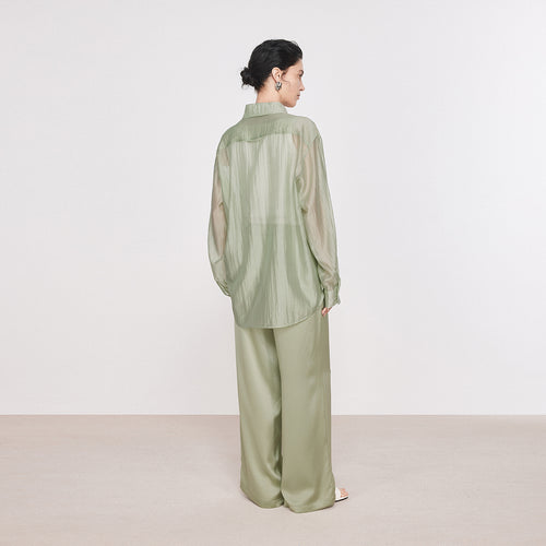 Lime Relaxed Acetate Pants