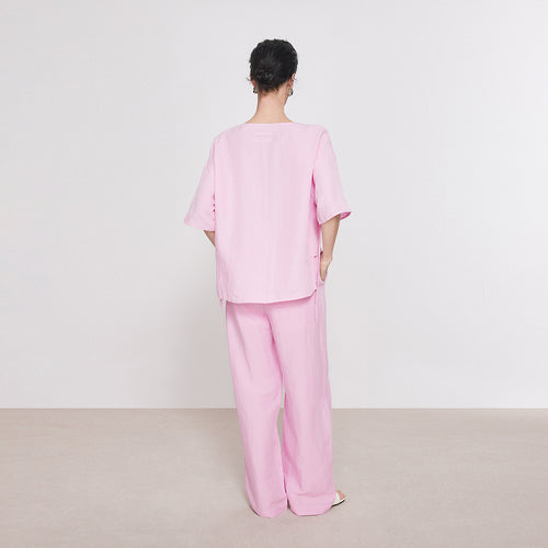 Blush Pink Linen Pants