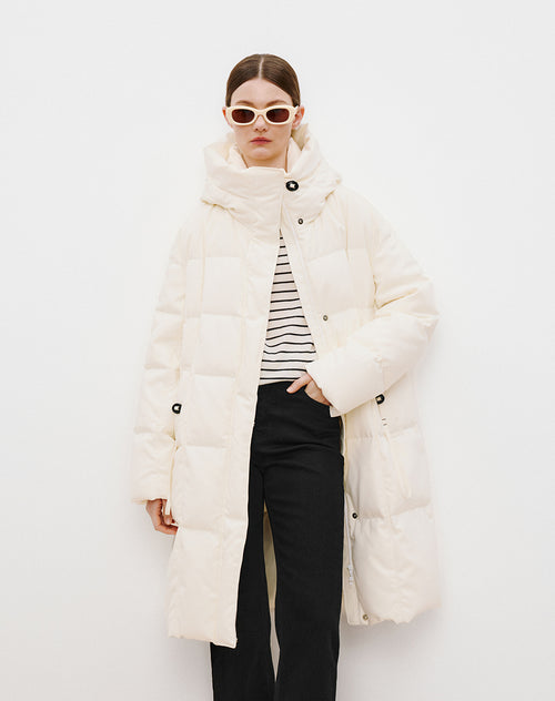 Cloud White Long Down Jacket