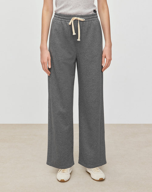 Carbon Gray Straight-Leg Sweatpants